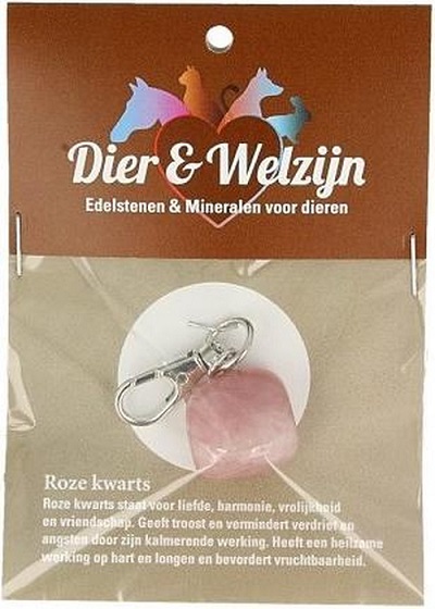 edelsteen-rozekwarts -halsband-hanger-dier-welzijn